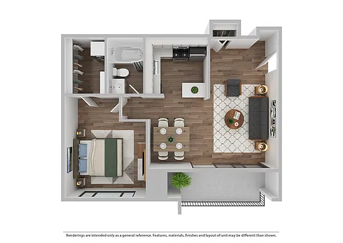 Floor plan 1x1 Upgrade
