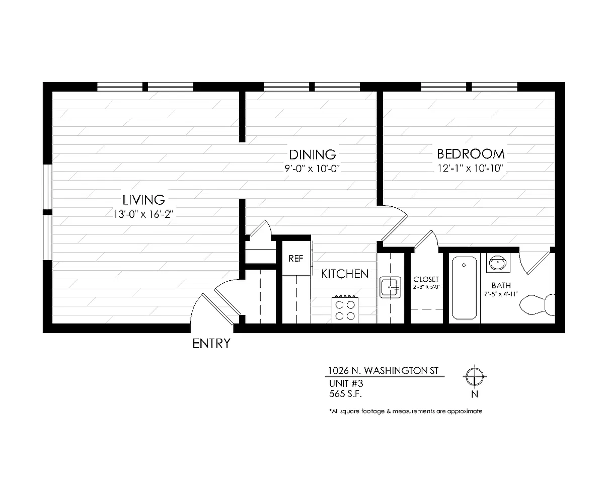 Floor plan 1 bedroom