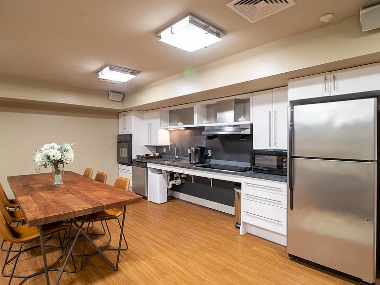 Community room with kitchen