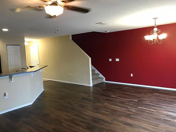 Downstairs living/dining space