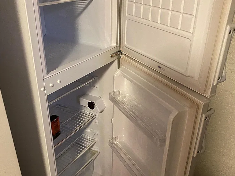 Inside of fridge and freezer.
