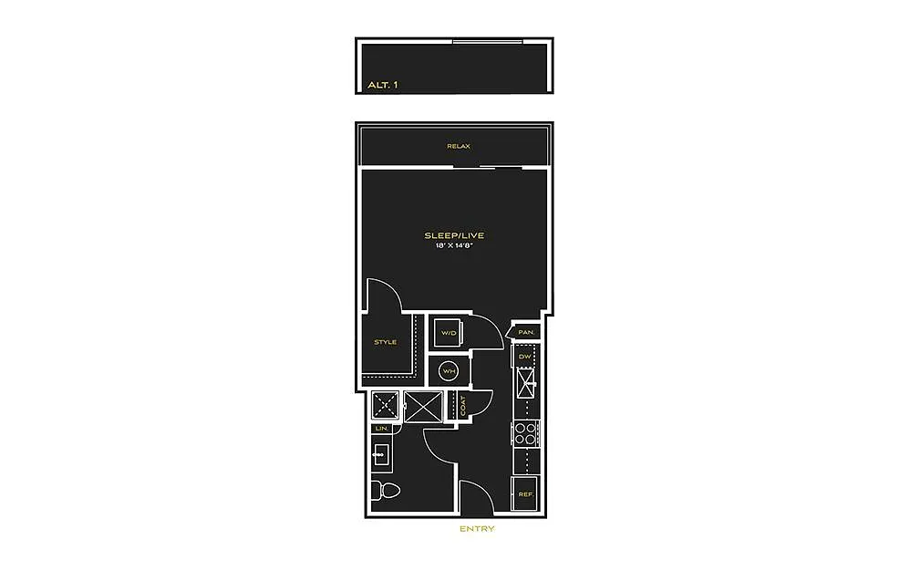 Floor plan Studio B