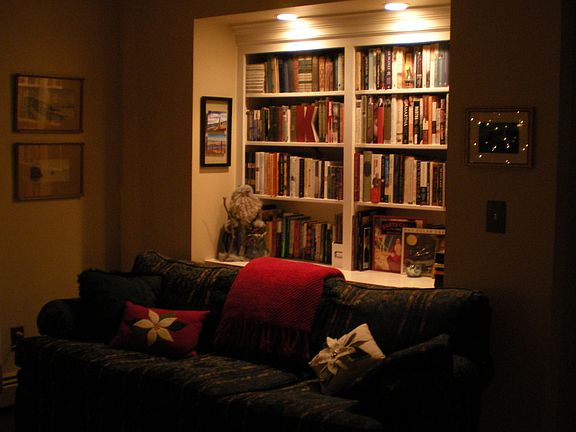 Built in bookshelves