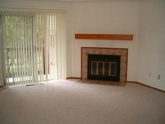 Living room and fireplace