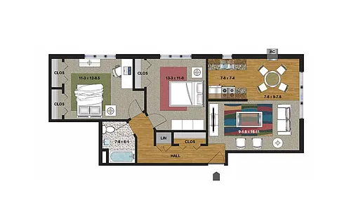 Floor plan 2 Bedroom