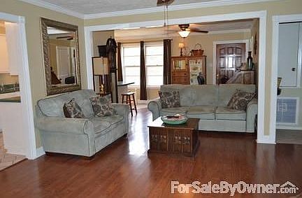 Built In Shelves
						:
						The Living Room features built in shelving to display all of your pictures!