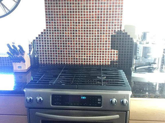 Kitchen stove with Stainless Vent Hood