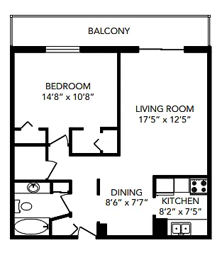 Floor plan One Bedroom