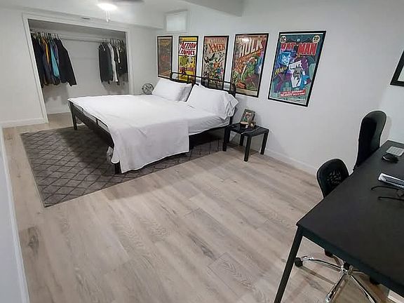 Master bedroom in Basement