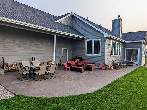 Backyard patio with BBQ
