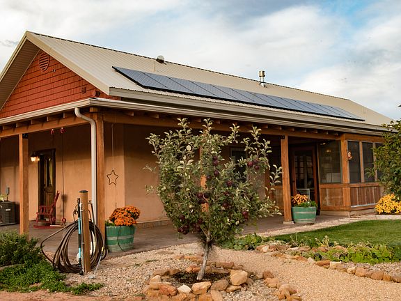 South facing solar panels