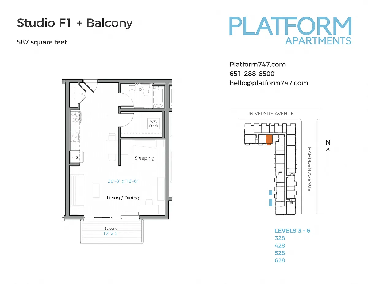 Floor plan Studio F1