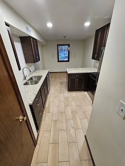 Kitchen view from Entry hallway