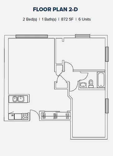Floor plan Two Bed - 2D