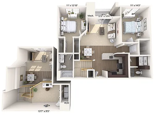 Floor plan B4L-E-Upper