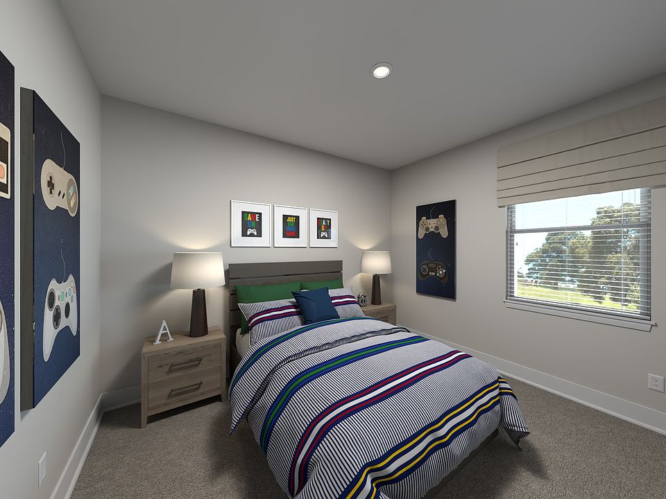 Secondary bedroom in the Quinton floorplan at Meritage Homes.