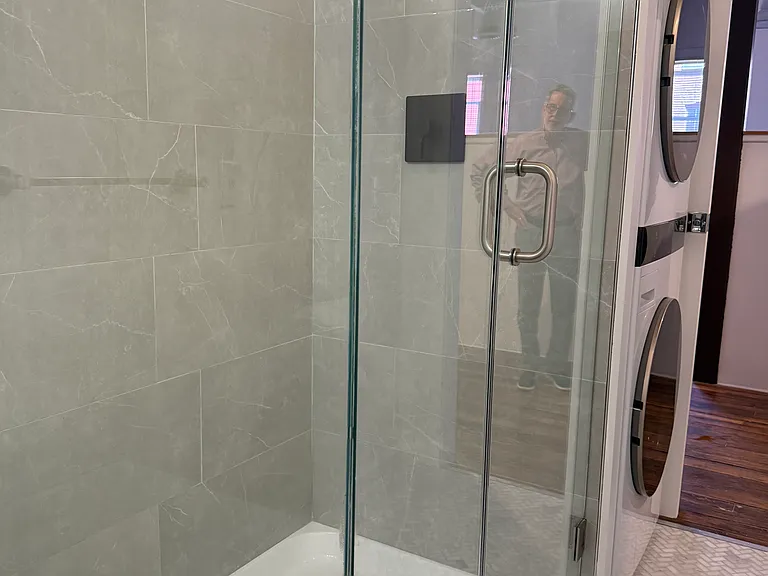 Tile and Glass walk-in shower