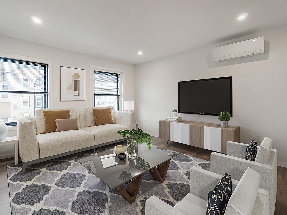 Virtually staged front family room