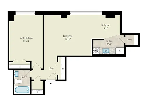 Floor plan 1 Bedroom