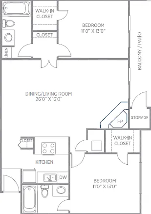 Two Bedroom Two Bedroom