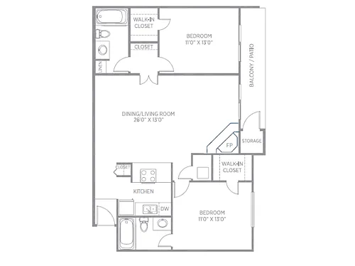 Floor plan 2CR