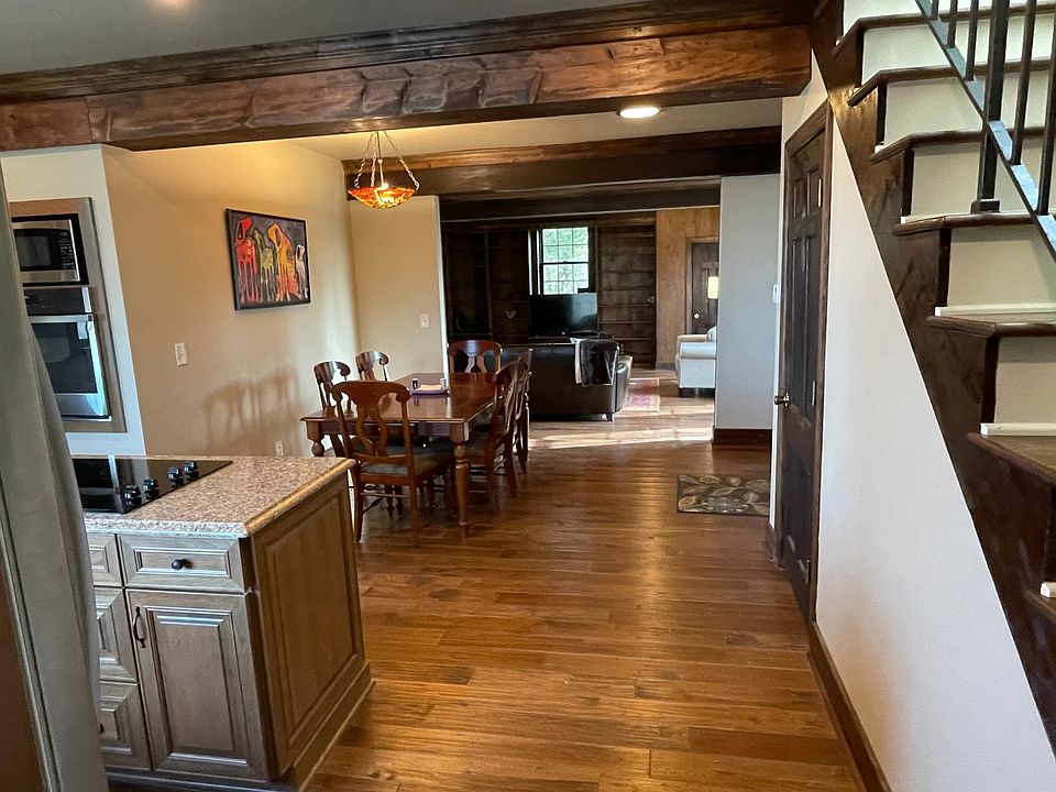 Kitchen/Living room view from side entrance door.