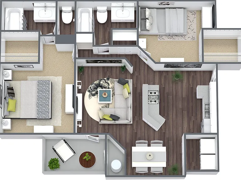Two Bedroom, Two Bath Two Bedroom, Two Bath