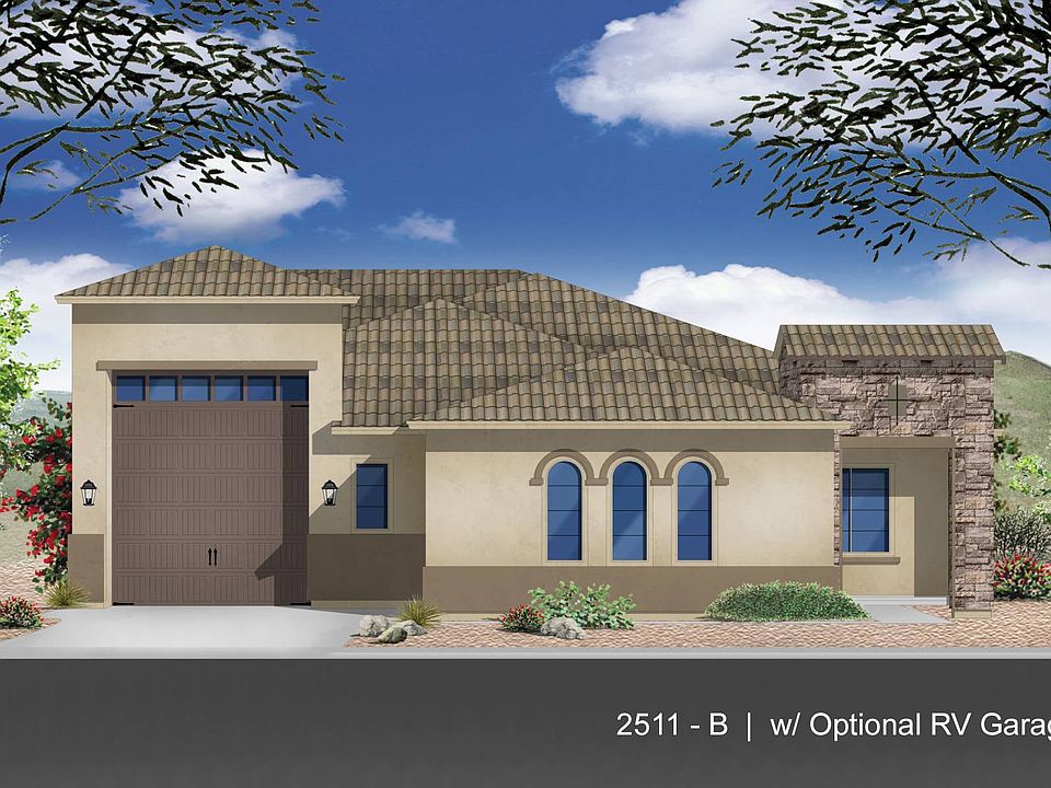 Elevation B w Optional RV Garage