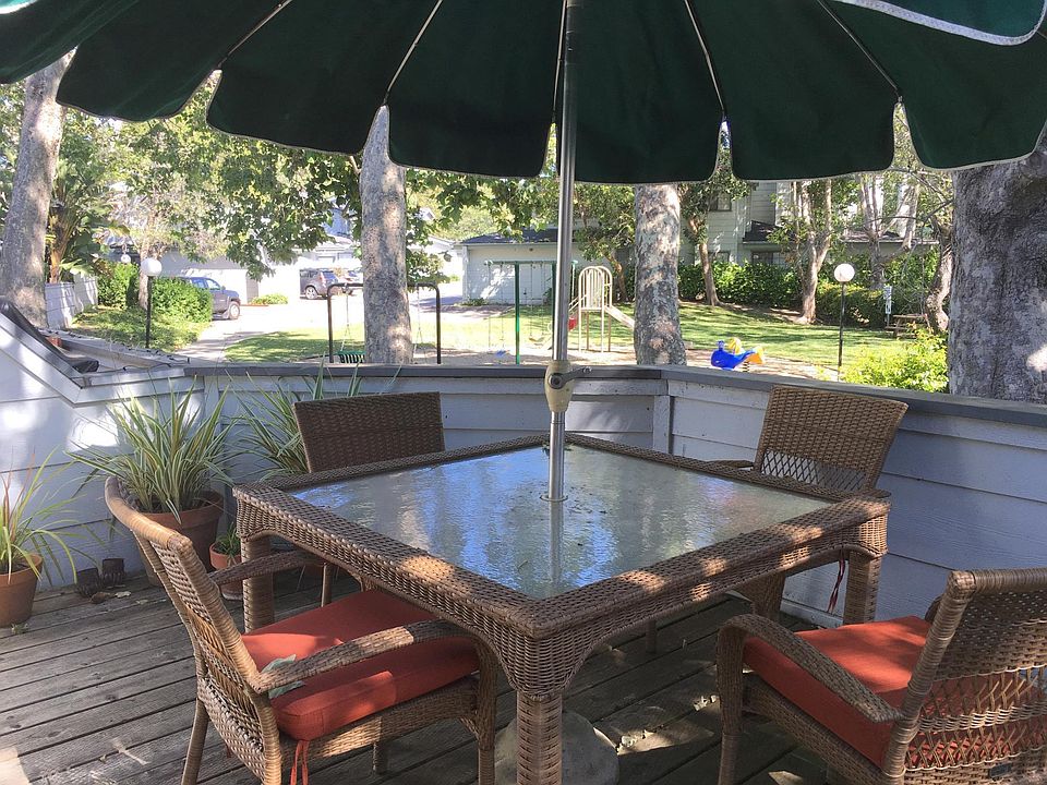 Patio looking on to open area