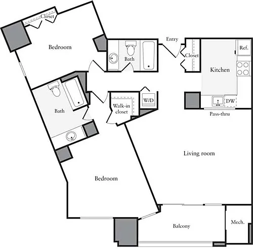 Floor plan 2 Bedrooms D