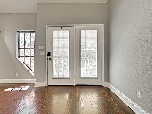 Walk into the open living area.