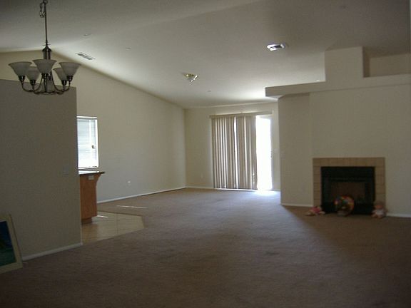 View from main entrance to living and dining area