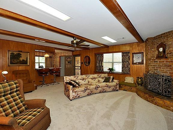 Large Den with view of the breakfast room