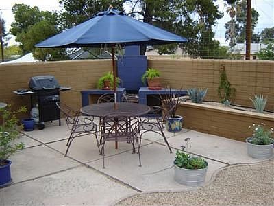 What a great patio area!  Can't you see yourself enjoying cocktails or a BBQ?