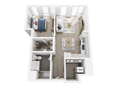 Floor plan 1x1 Floor Plan 6