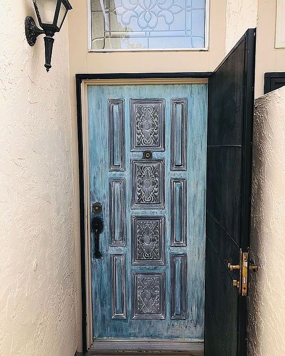 Custom stained artisan entry