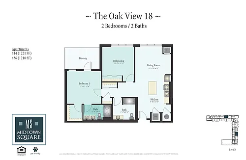 Floor plan Oak View 18
