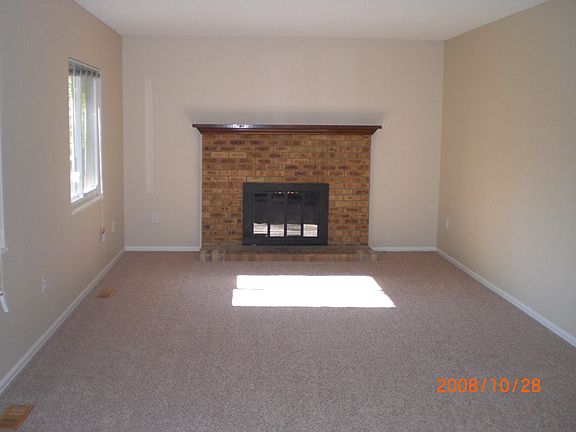 family room with fireplace