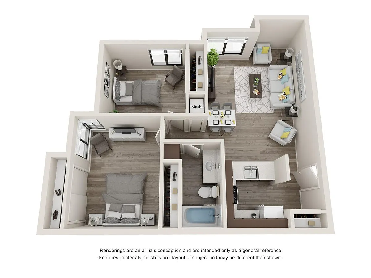 Floor plan Two Bedroom
