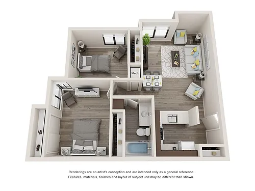 Floor plan Two Bedroom