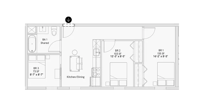 Floor plan 203