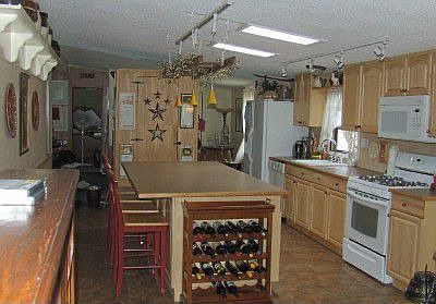 large kitchen with 4x8 center island