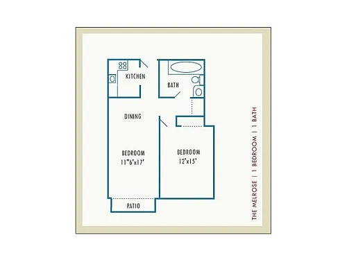 Floor plan ONE BEDROOM