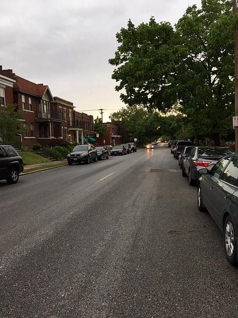 Looking west towards Grand and Tower Grove Park
