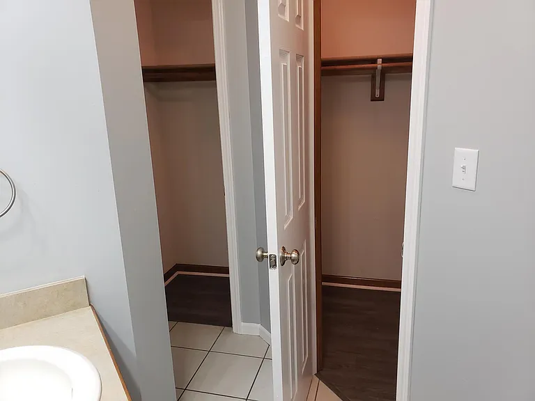 Walk thru master closet in ensuite
