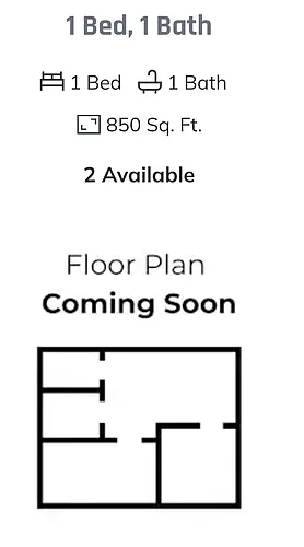 Floor plan 1 Bedroom 1 Bath