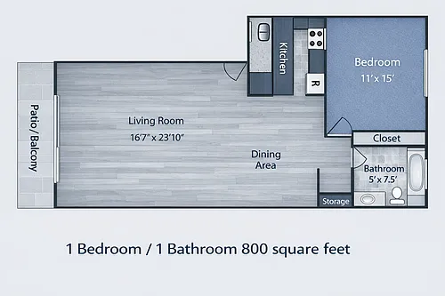 Floor plan 1 Bedroom