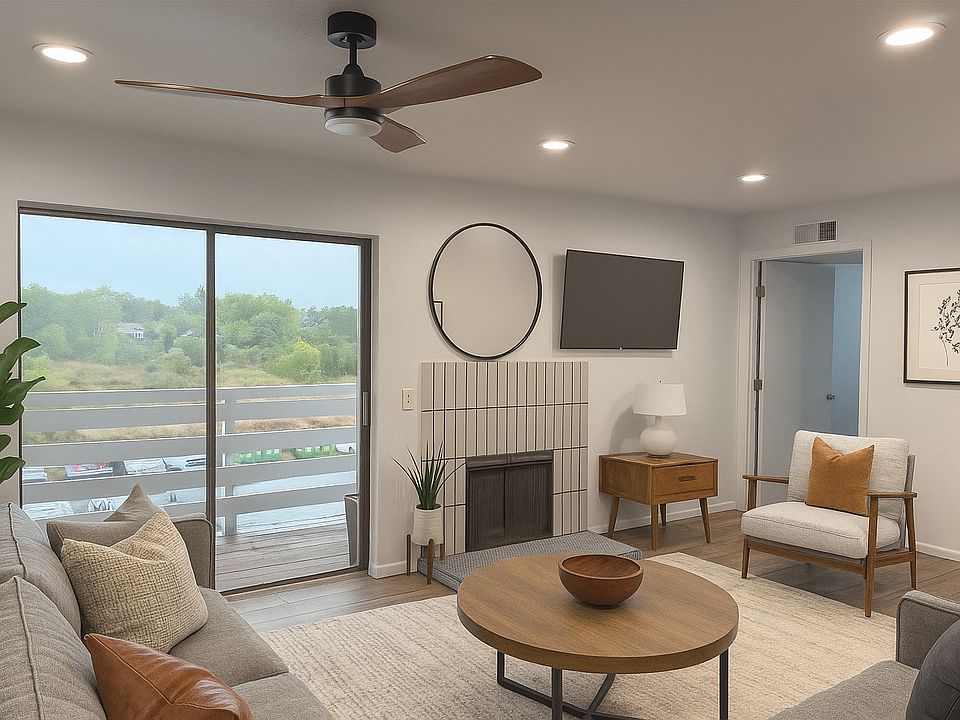 Virtually staged living room