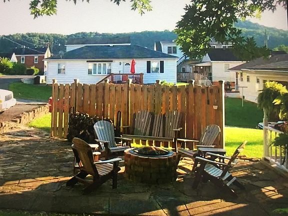 Fire pit with privacy fence