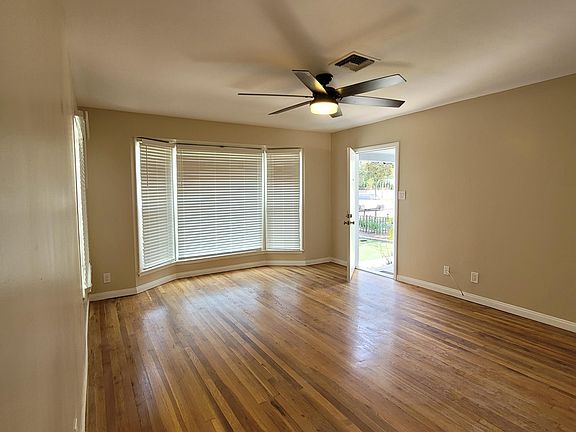 Living room with bay window